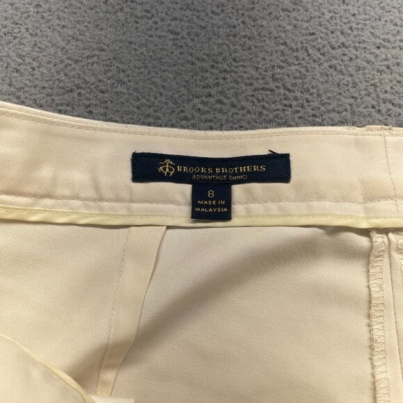 Brooks Brothers Dress Pants Women's Size 6 Cotton,Pockets,Zipper,Cream - Picture 3 of 16